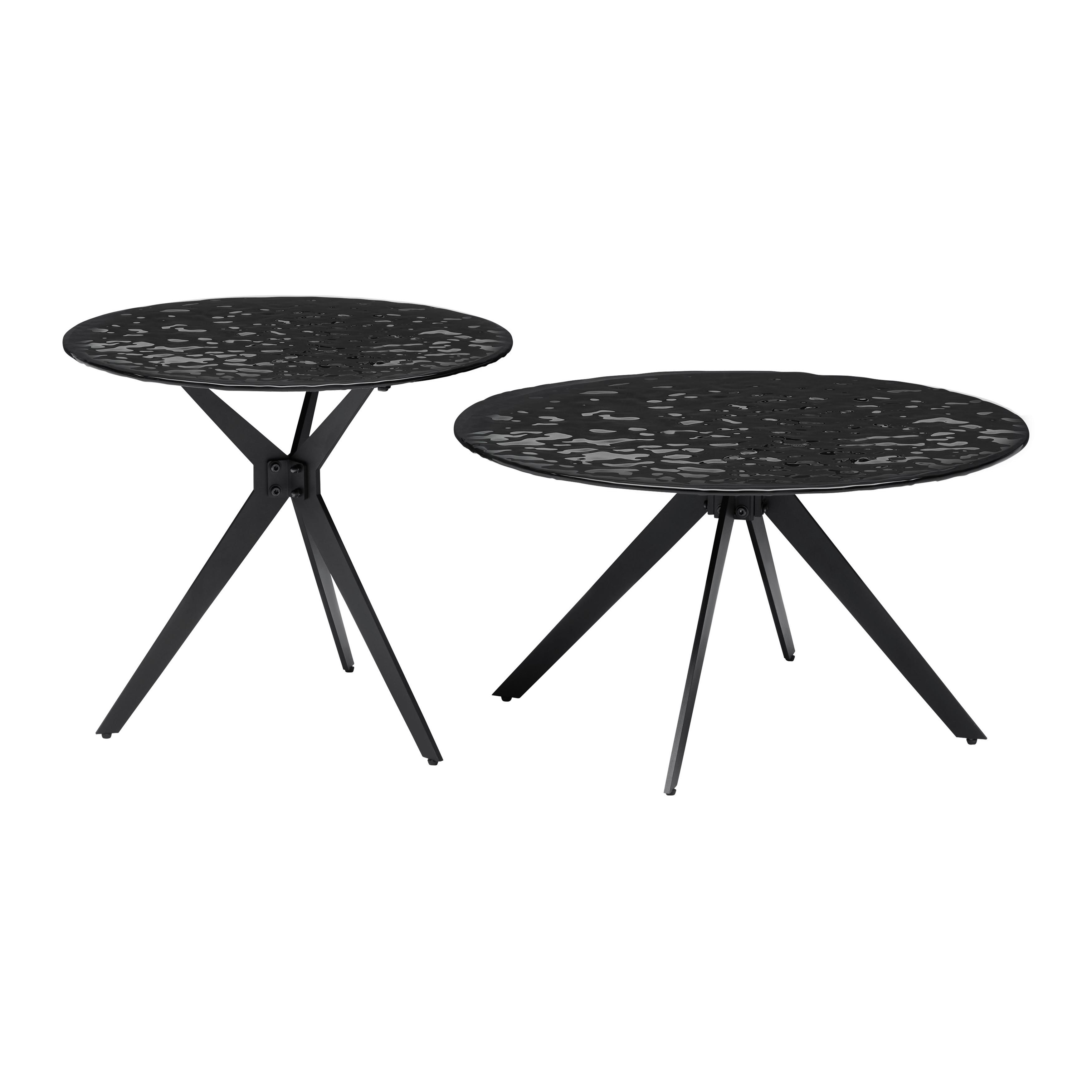 Fotografia produktu: Sada stolíkov CONTI sklo bubble 70x38cm, 55x48cm