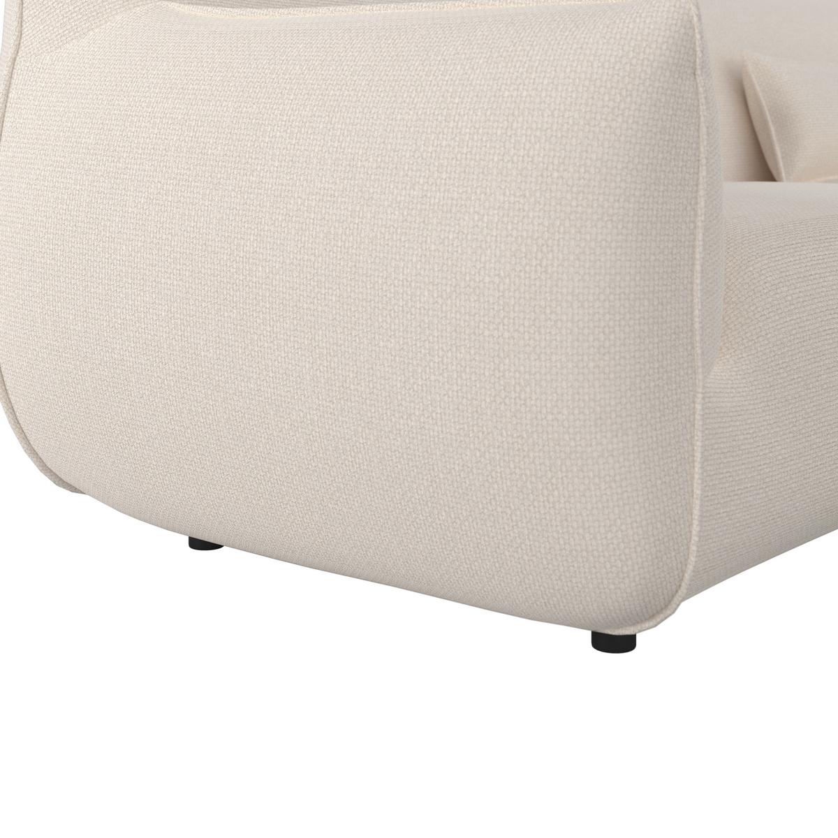 Velká pohovka CLARA, krémová - černá/béžová, Moderní, kov/dřevo (284/86/111cm) - Bessagi Home