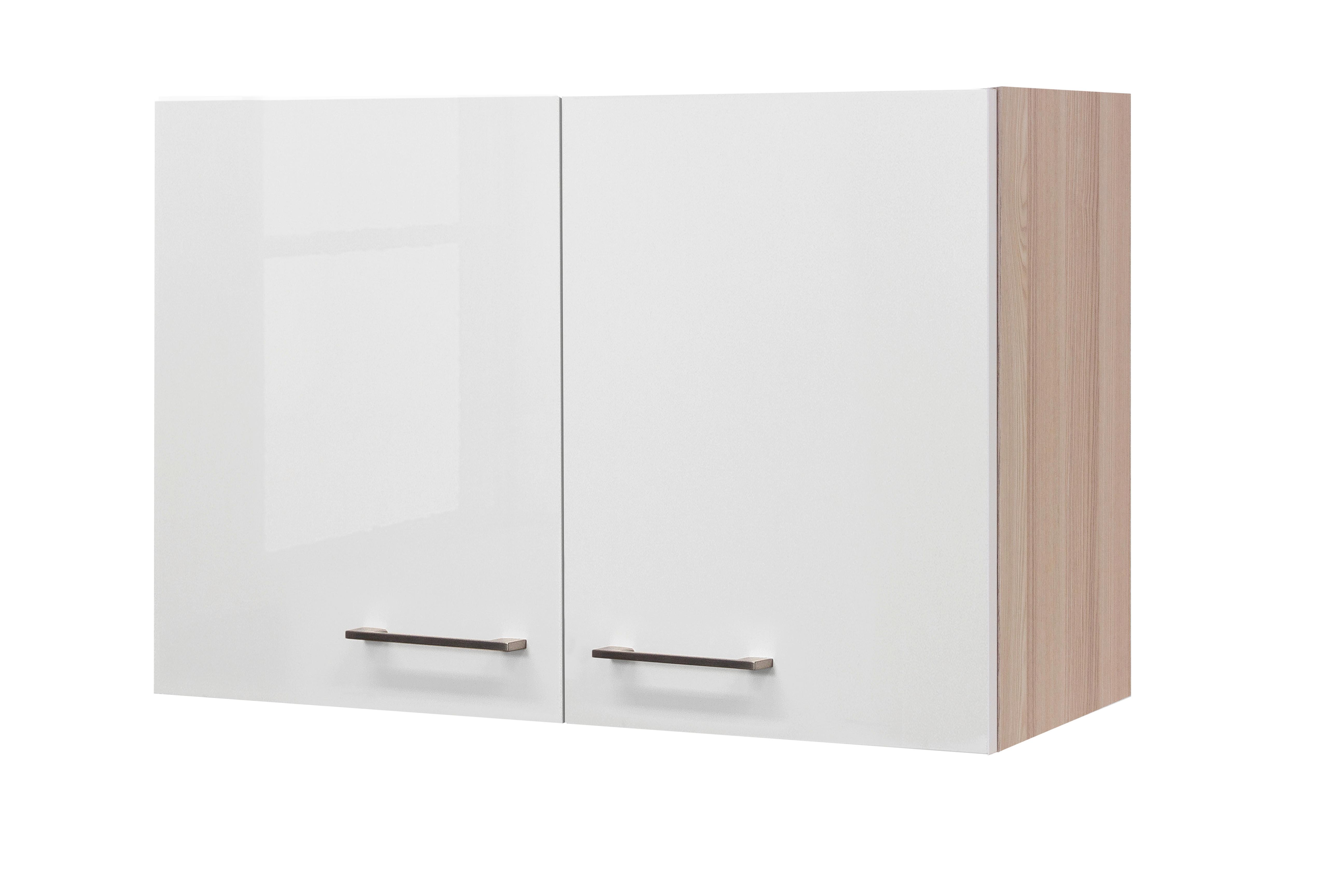 Horná Kuchynská Linka Abaco Perleťová - farby akácie/farby ušľachtilej ocele, Moderný, kov/kompozitné drevo (80/54,8/32cm) - MID.YOU