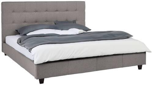 Polsterbett mit Lattenrost 180x200 Livorno, Hellgrau - Hellgrau, MODERN, Holz/Textil (180/200cm) - Carryhome
