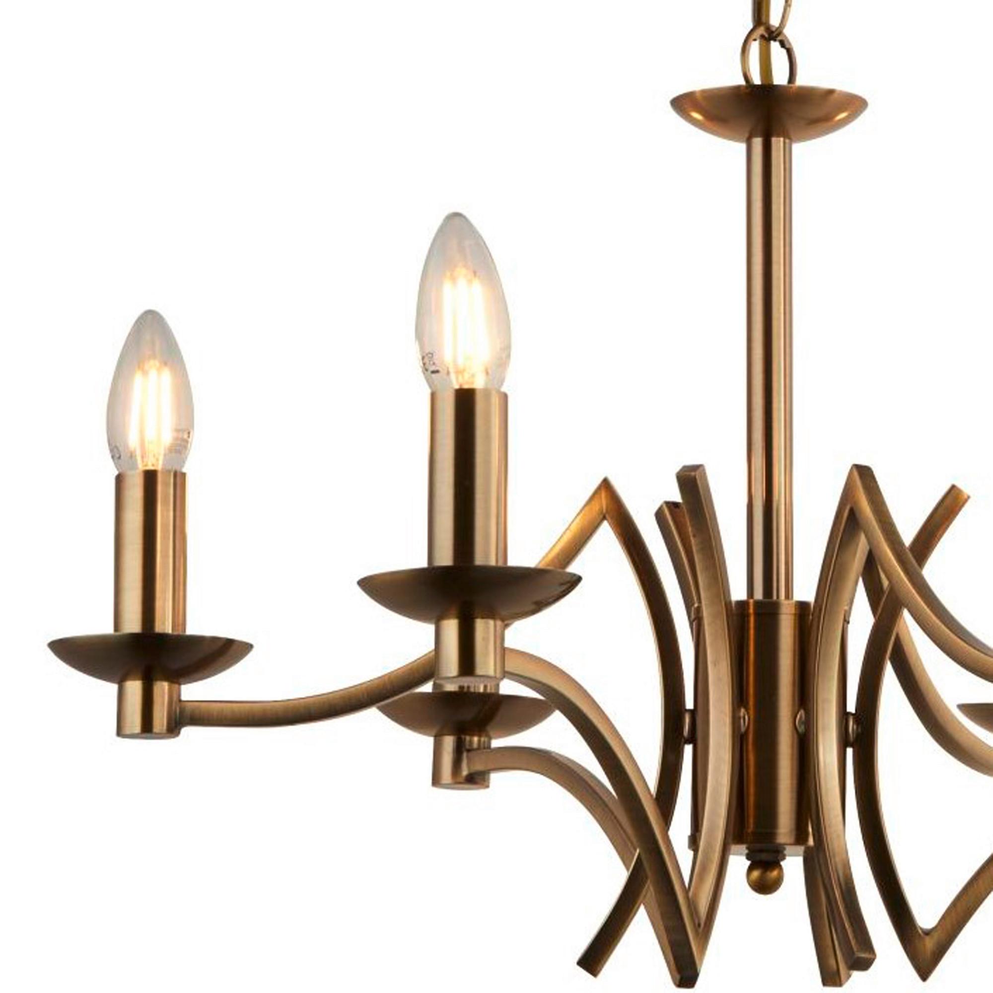 Kronleuchter 41312-6ab Ascot - Messingfarben, Design, Metall (56/150cm)