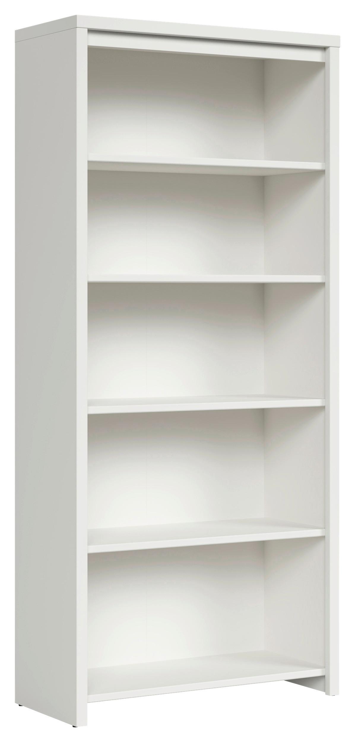 Regal Kaspian Bookshelf - Schwarz/Weiß, Design, Holzwerkstoff (90/200,5/40,5cm)