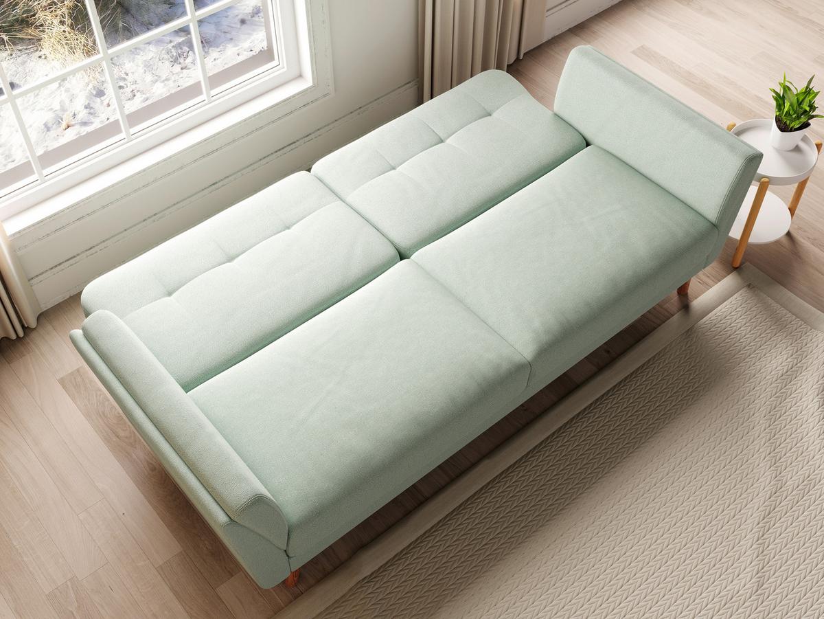 3-sitzer-sofa + Schlaffunktion Helsinki Webstoff Mintgrün - Mintgrün, MODERN, Textil (220,5/88/80,5cm) - MID.YOU
