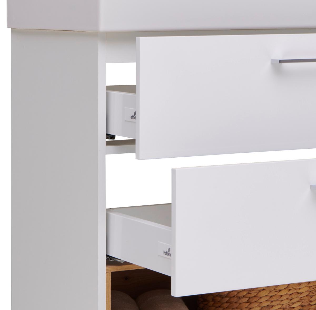 SKŘÍŇKA POD UMYVADLO MURA I WBU 100ST - bílá/barvy chromu, Moderní, kov/kompozitní dřevo (100/90/46,5cm)