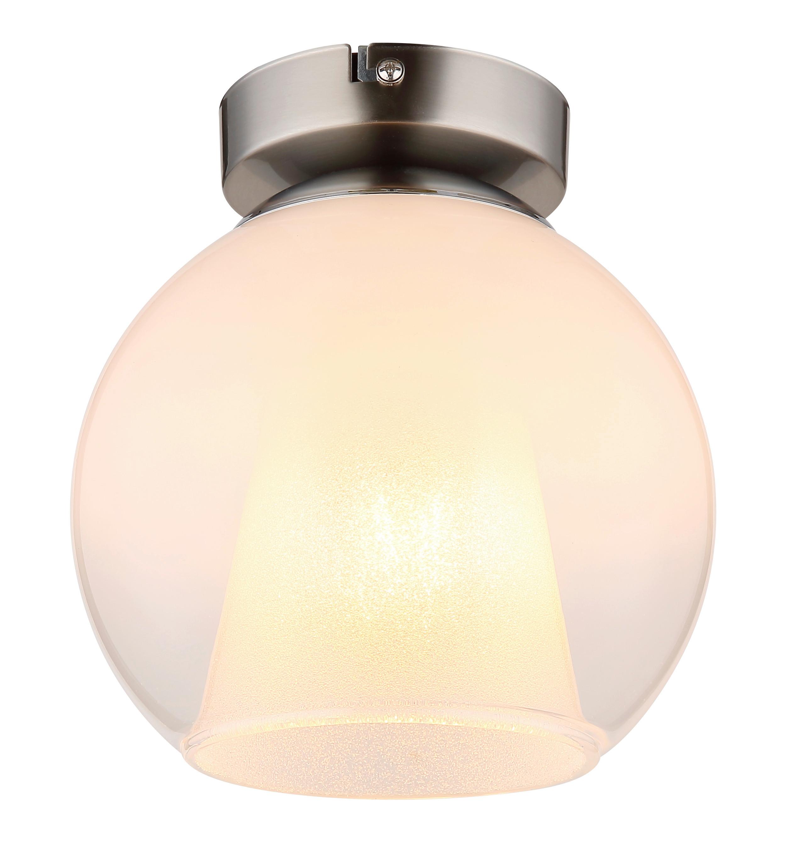 Deckenleuchte Barry Chromfarben Klar D: 18cm - Klar/Chromfarben, Basics, Glas/Metall (18/19cm) - Globo