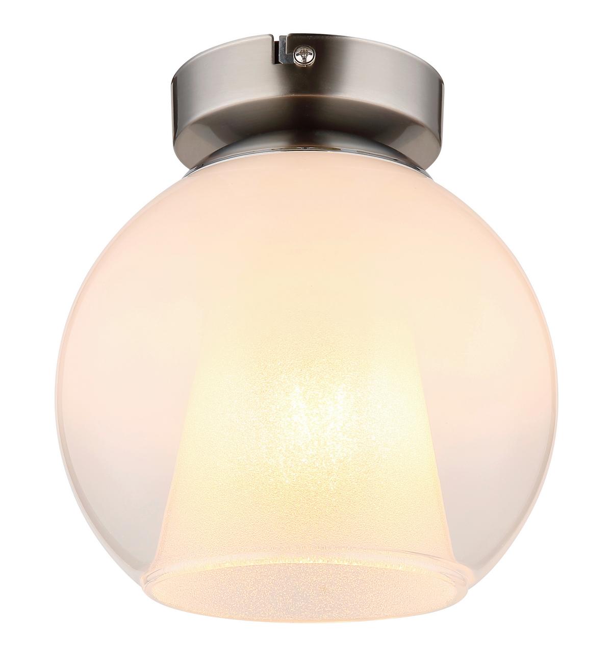 Deckenleuchte Barry Chromfarben Klar D: 18cm - Klar/Chromfarben, Basics, Glas/Metall (18/19cm) - Globo