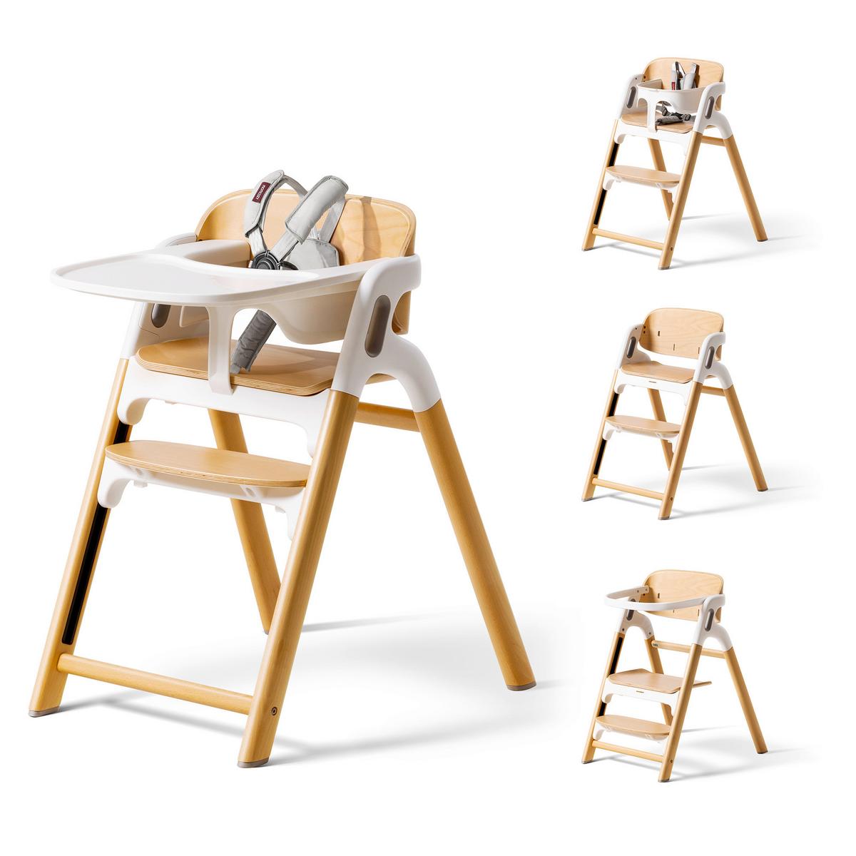Kombihochstuhl hellbraun - Hellbraun, Basics, Holz (71,1/79,5/56,2cm) - Momcozy