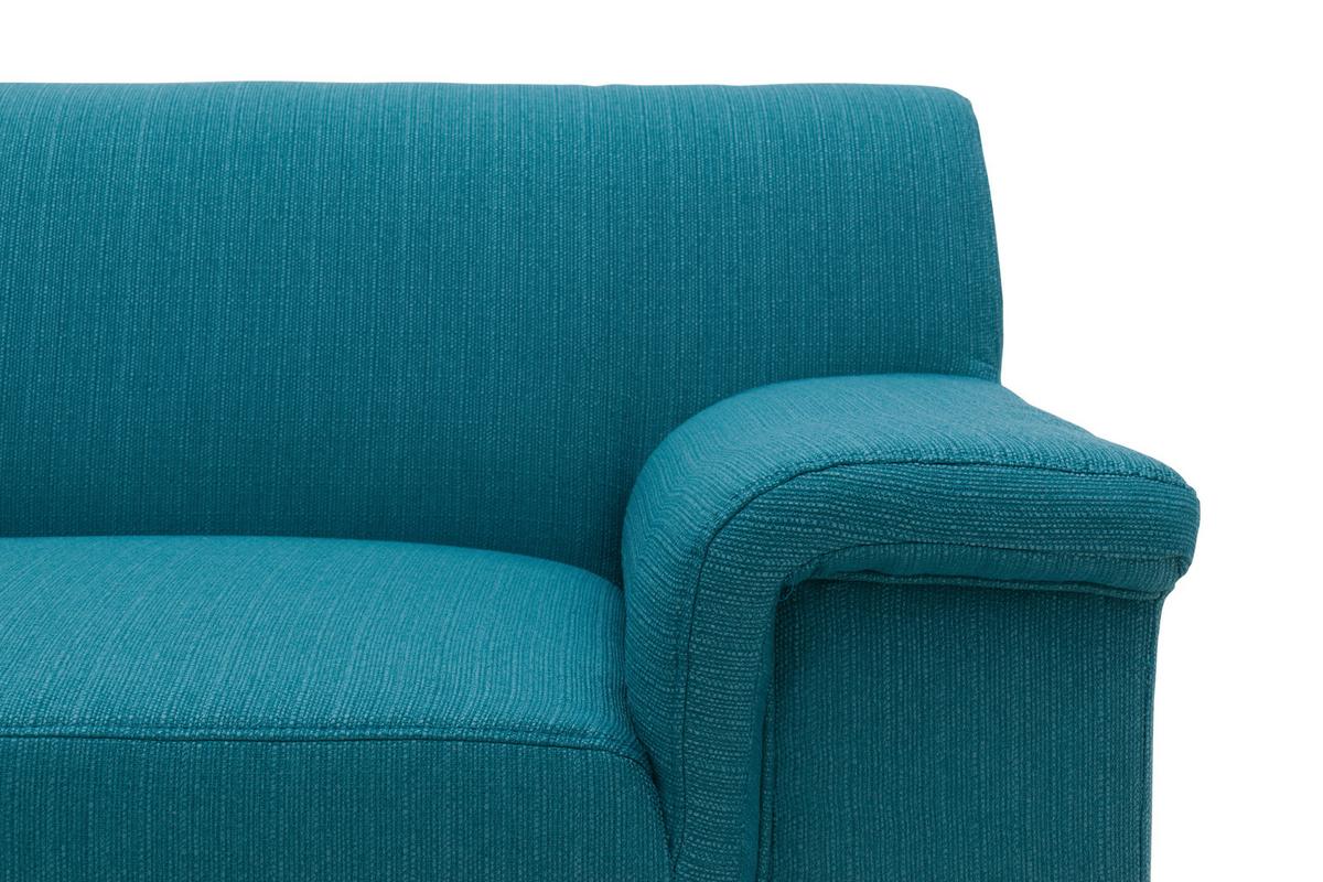 Ecksofa Jamie Armlehnen Petrol Webstoff - Chromfarben/Petrol, KONVENTIONELL, Textil (150/251cm) - MID.YOU
