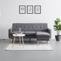 Sedací souprava TAMARA šedá - šedá/tmavě šedá, Moderní, dřevo/textil (196/82/143cm) - Bessagi Home