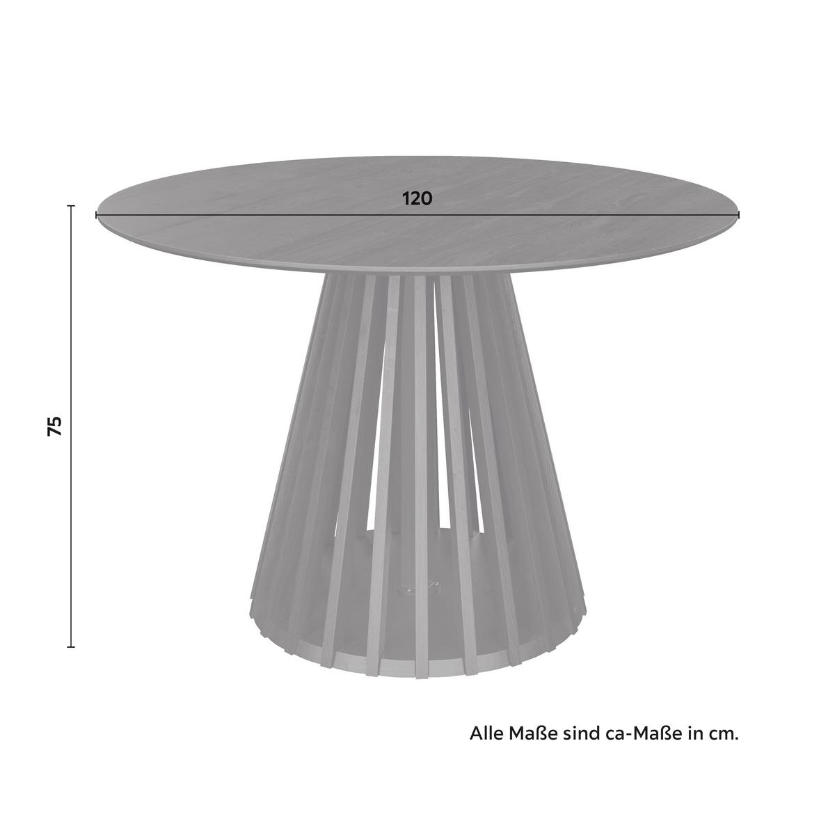 Jedálenský stôl ENINO 120 - čierna, Modern, drevo (120/120/75cm) - Bessagi Home