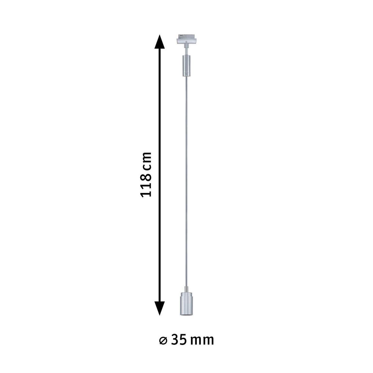 Schinensystem-Hängeleuchte 95619 Urail Runa - Basics (3,5/30-118cm) - Paulmann