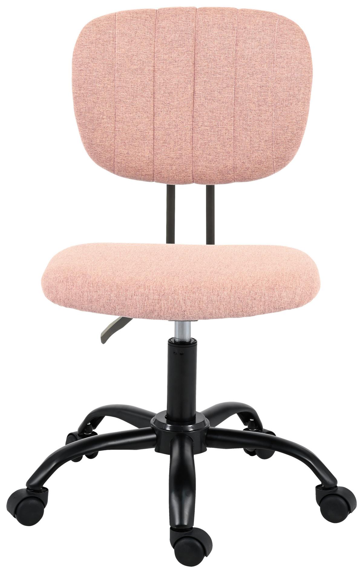 OTOČNÁ ŽIDLE TOM - CENOVÝ TRHÁK - růžová/černá, Moderní, kov/textil (55/79-89/56cm) - Mömax