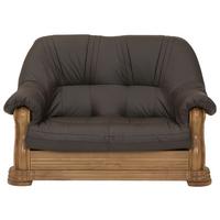 2-sitzer-sofa Arkansas Braun Echtleder - Eichefarben/Braun, KONVENTIONELL, Leder/Holz (144/95/94cm) - Max Winzer
