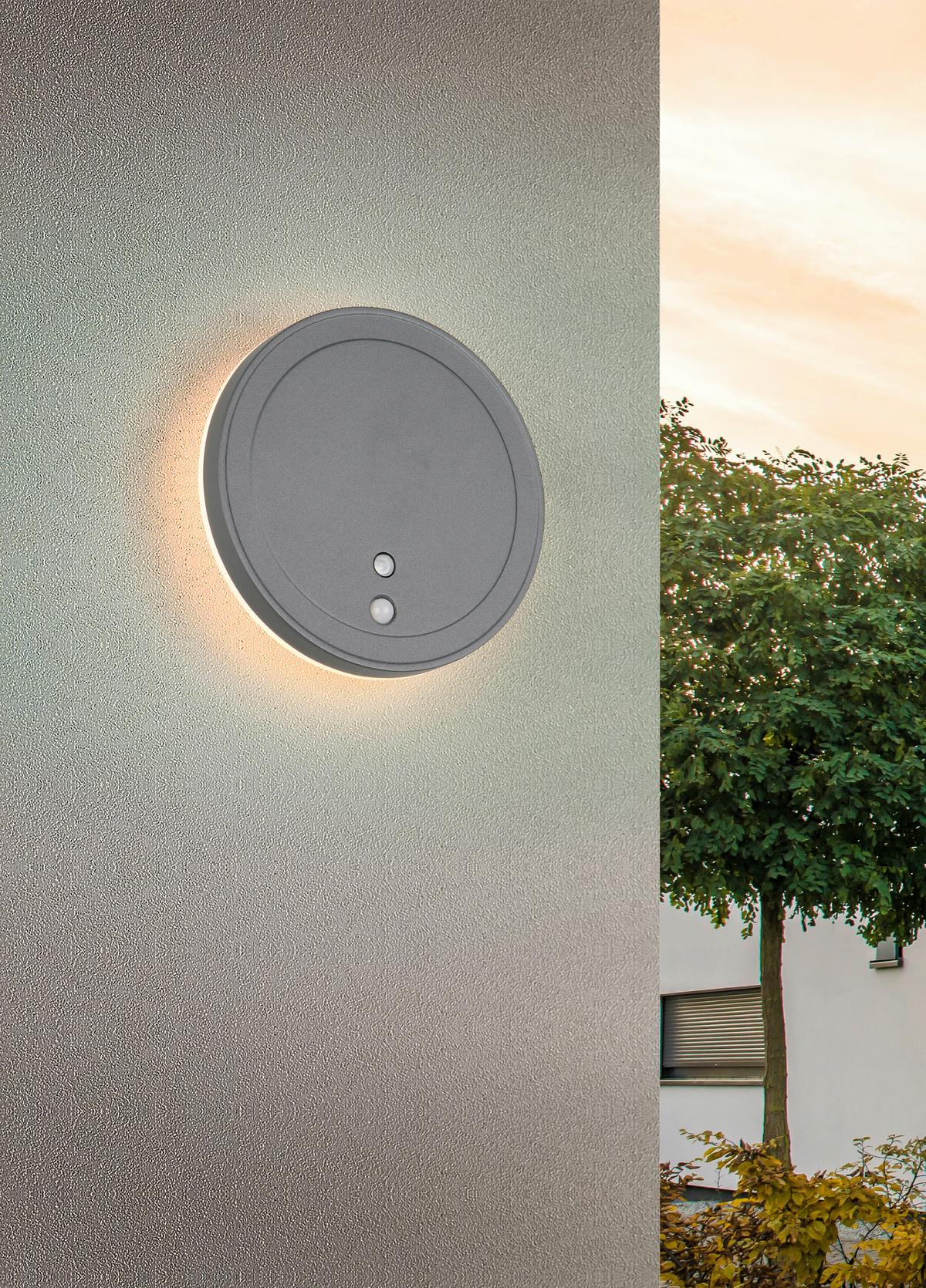 Außenwandleuchte Fortaleza Anthrazit D: 14 Cm - Anthrazit, Design, Metall (14/3,5cm)