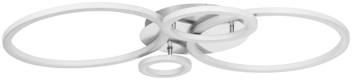 STROPNÉ LED SVIETIDLO KLAUSE - strieborná/niklová, Modern, kov/plast (95/52/7,7cm) - Mömax