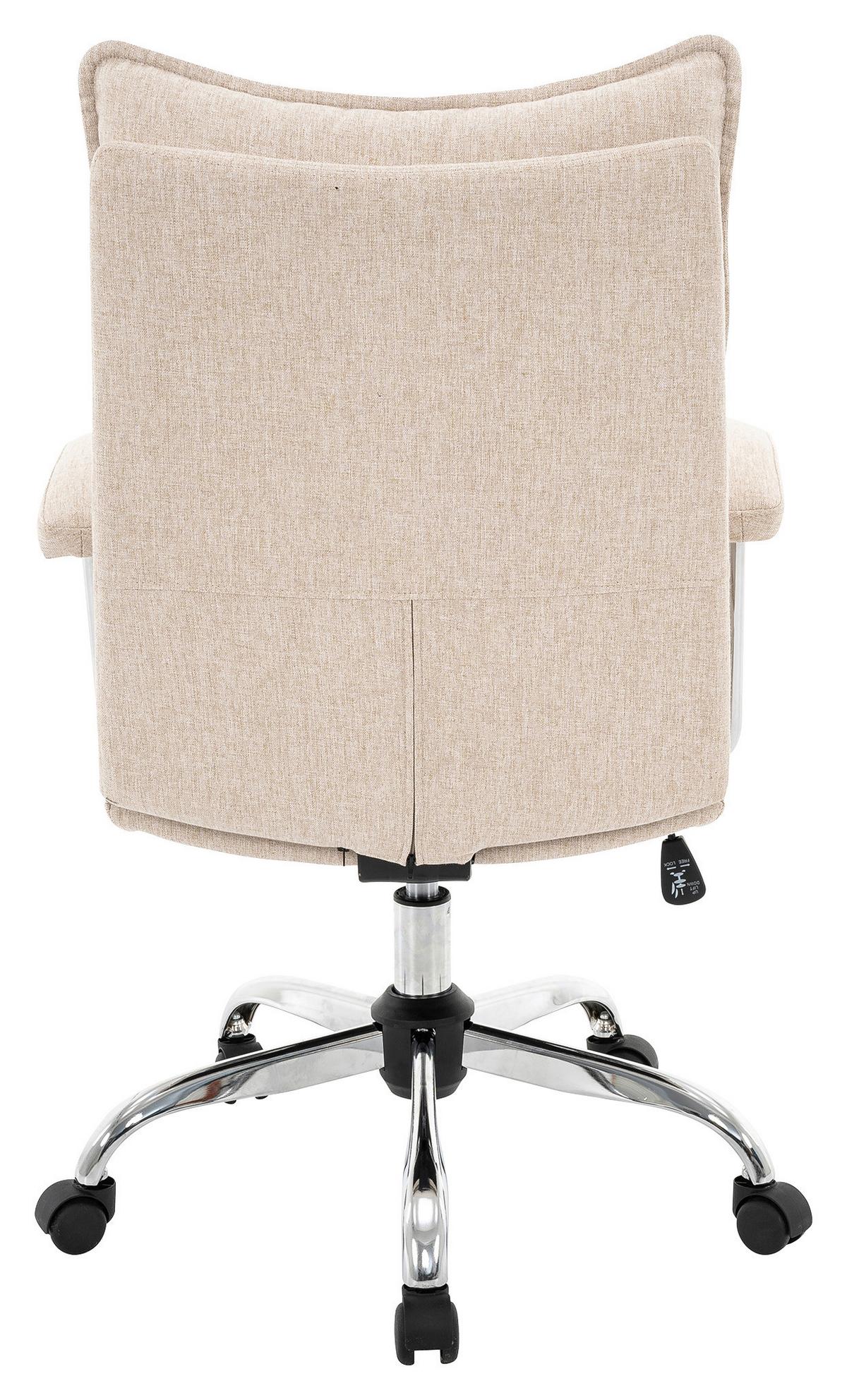 Drehstuhl Wien 2 - Chromfarben/Beige, MODERN, Kunststoff/Textil (61/96-104/66cm)