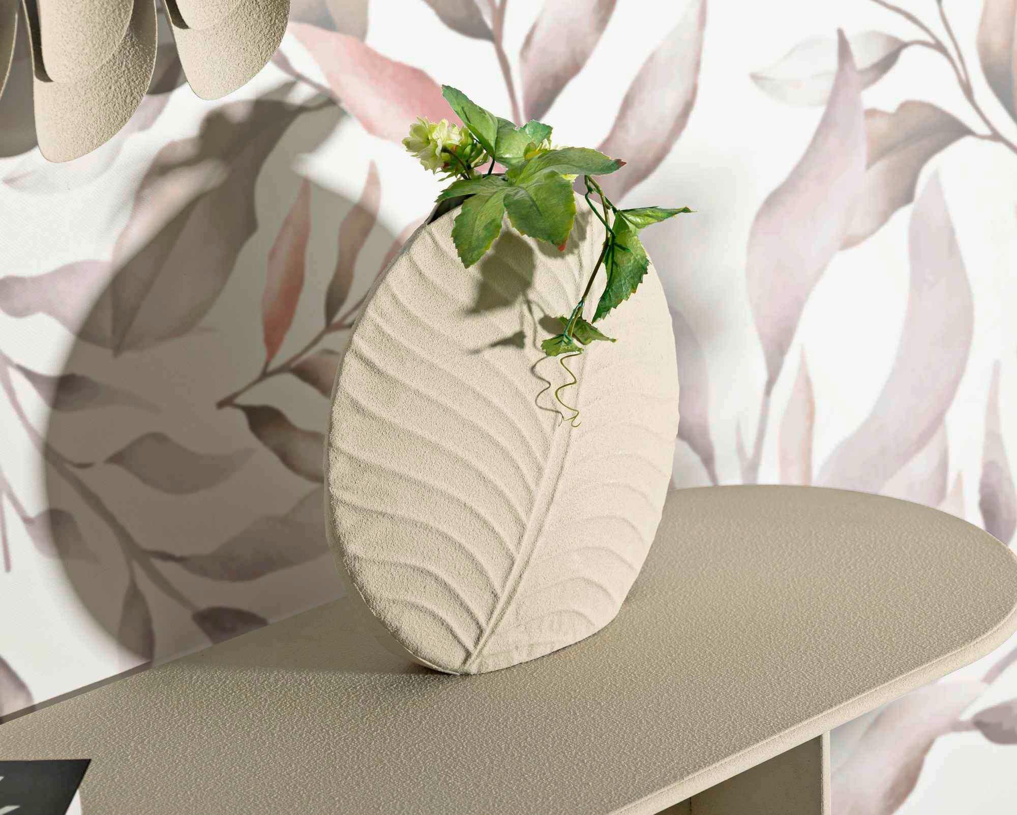 Vase Round Dune Creme B: 32,5 Cm - Creme, Basics, Metall (32,5/13/32,5cm)