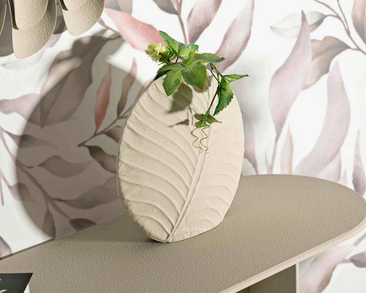 Vase Round Dune Creme B: 32,5 Cm - Creme, Basics, Metall (32,5/13/32,5cm)