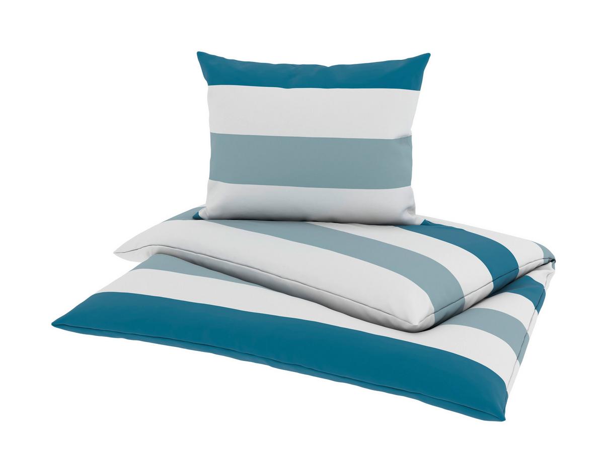 Bettwäsche Irma - Blau/Weiß, MODERN, Textil - Luca Bessoni