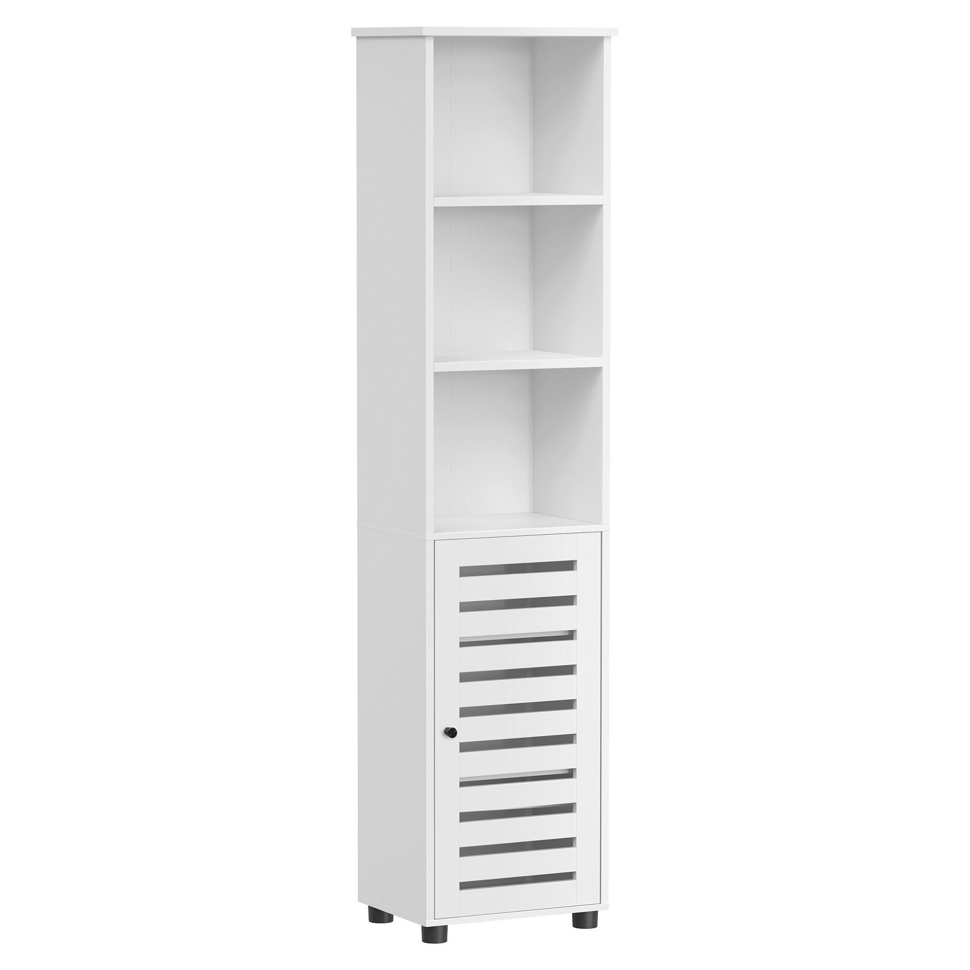 Midischrank Bathroom Cabinet - Schwarz/Weiß, MODERN, Holzwerkstoff (40/167/30cm) - MID.YOU