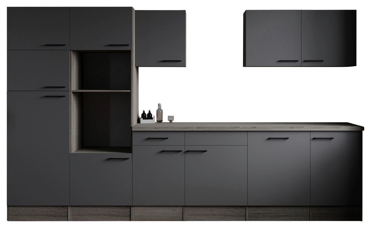 Küchenleerblock Oliver Grau, Eiche Dekor B: 340 Cm - Eichefarben/Grau, Design, Holzwerkstoff (340cm) - Respekta