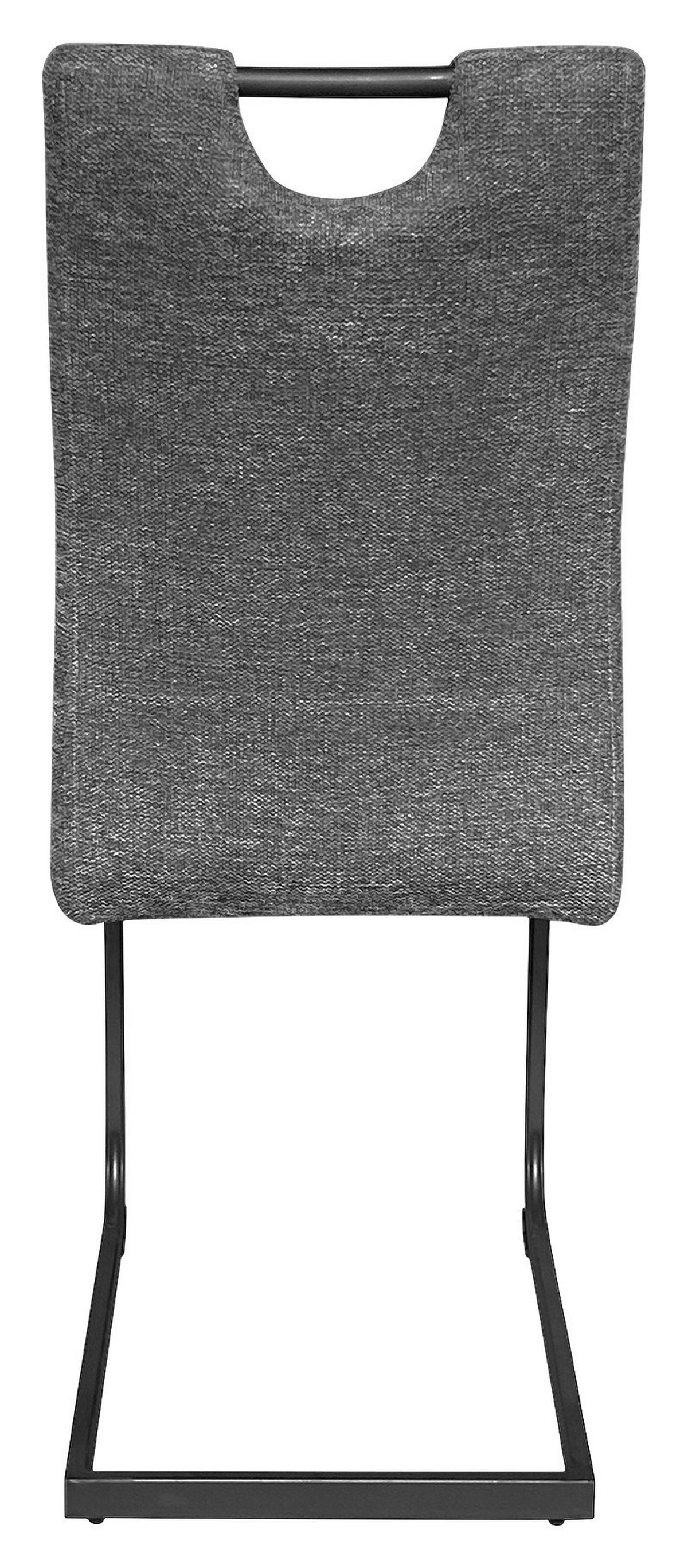 Schwingstuhl-set Banff, Anthrazit, B: 42 Cm - Anthrazit/Schwarz, Design, Textil/Metall (42/97/58cm) - MID.YOU