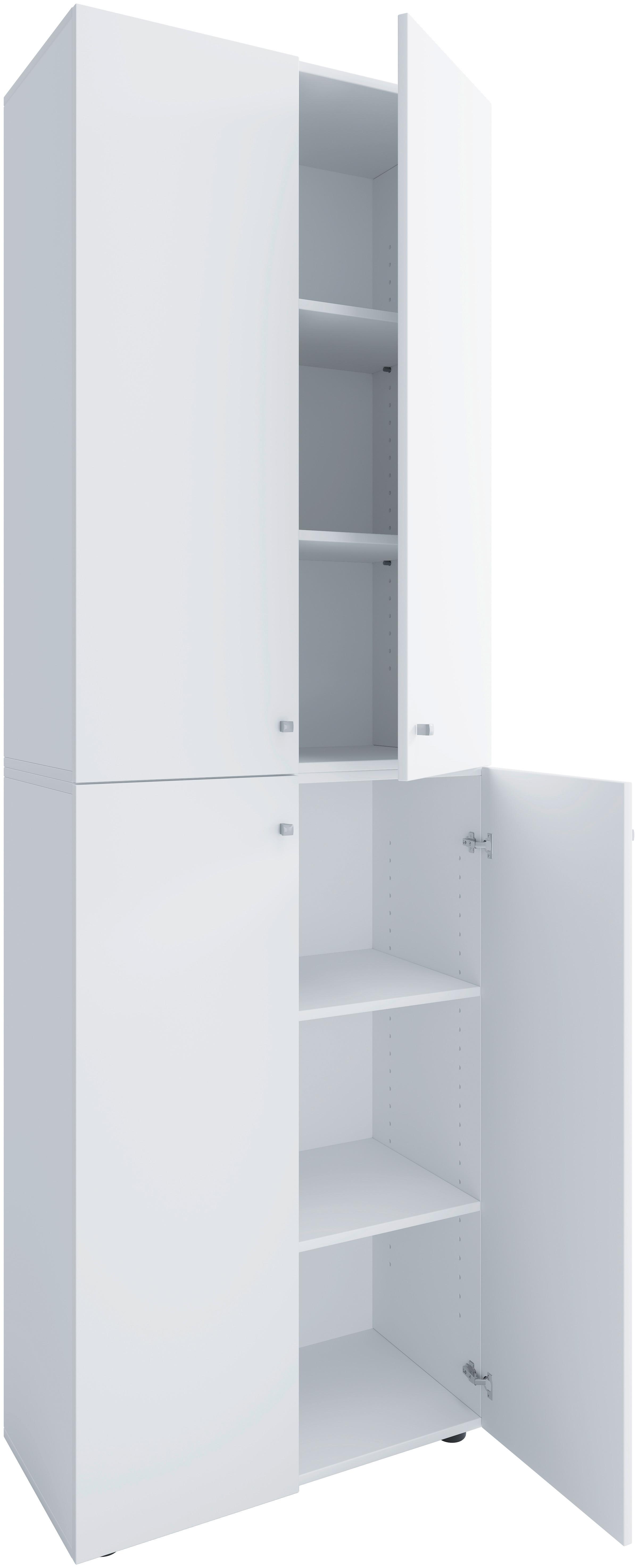 Aktenschrank Lona Weiß B: 70 cm - Weiß, Design, Holzwerkstoff (70/220/39cm) - MID.YOU