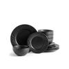 Tafelservice Schwarz 12-teilig - Schwarz, Basics, Keramik (6,44kg) - Echtwerk