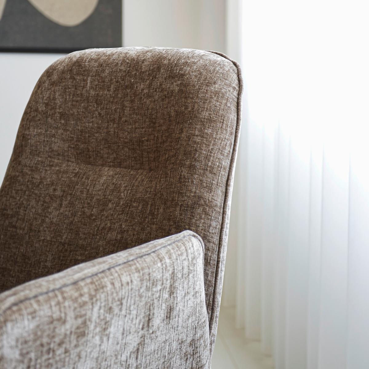 Armlehnstuhl Toulouse Taupe B: 61 Cm - Taupe/Schwarz, MODERN, Textil/Metall (61/89/62cm) - MID.YOU