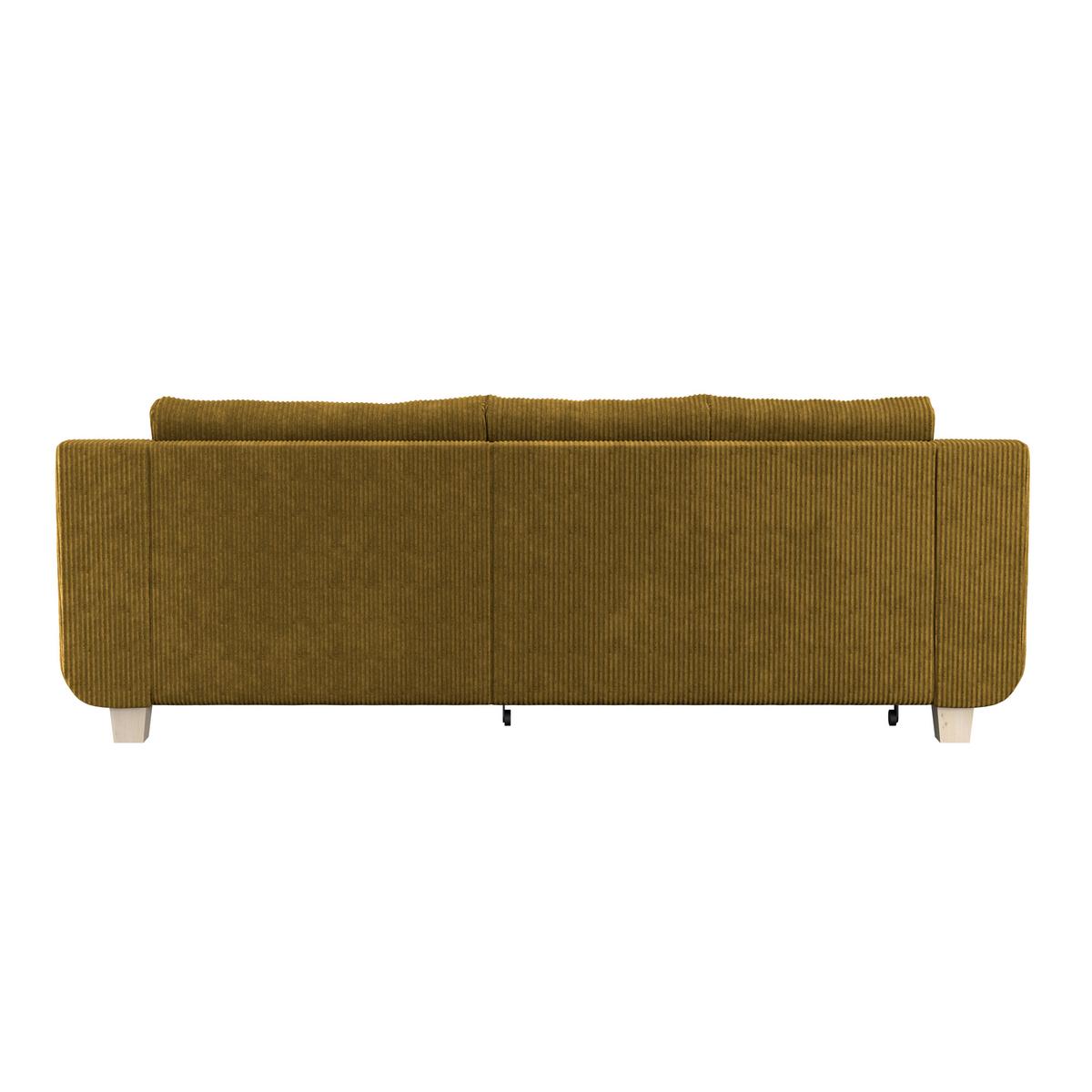 Rohová sedačka ALEX, medový manšestr - medová/přírodní barvy, Moderní, textil/plast (246/88cm)