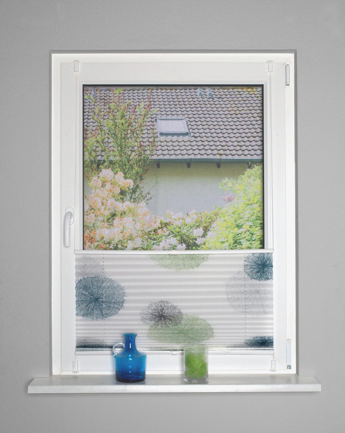 Plissee Blau Grün B: 60 cm - Blau/Grün, KONVENTIONELL, Textil (60/130cm)