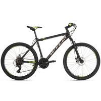 Mountainbike Schwarz/Grün 26 Zoll, Rahmen 46 cm - Schwarz, KONVENTIONELL, Metall (25/140/60cm)
