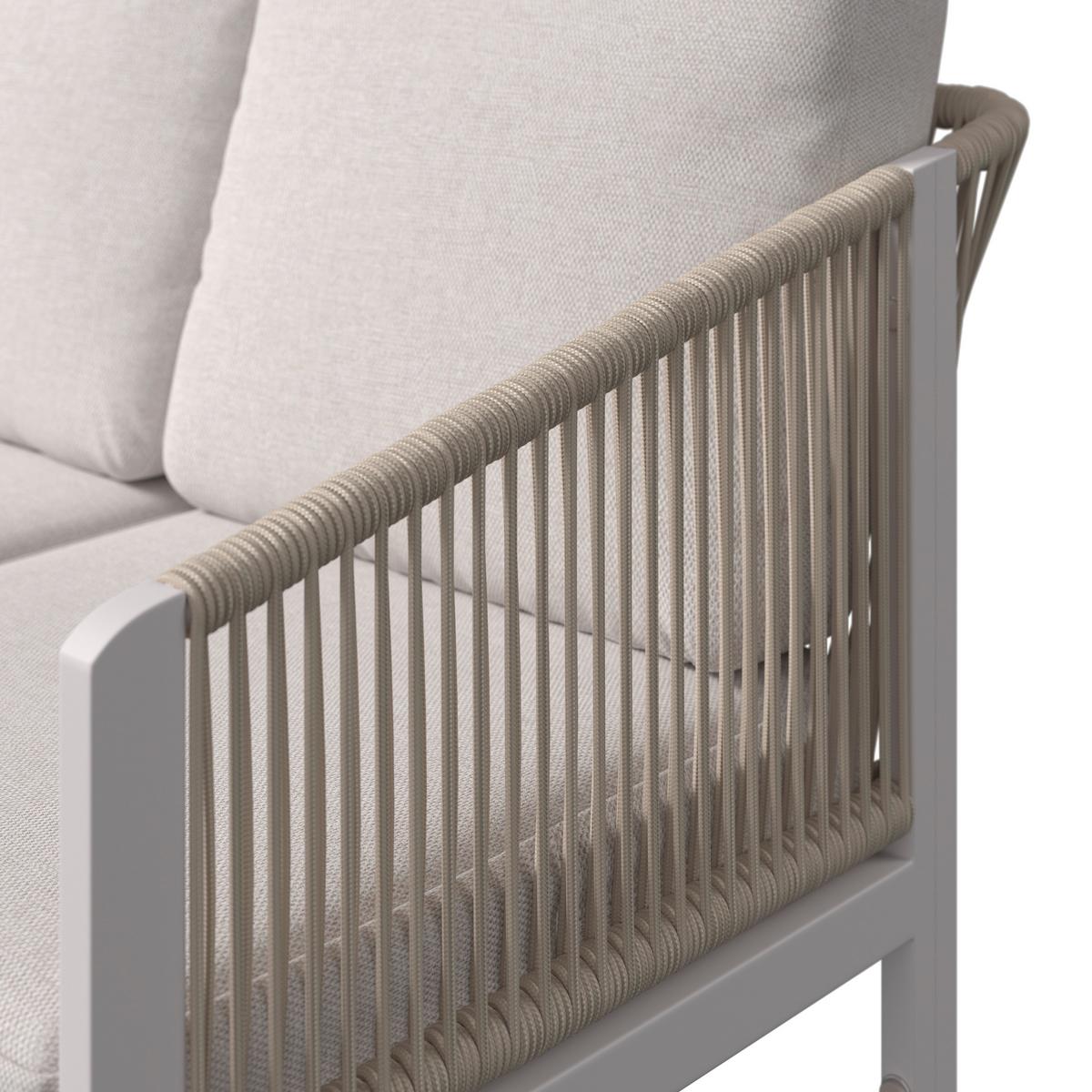 Loungesofa Palma - Beige/Lavagrau, MODERN, Kunststoff/Textil (123/67/80cm) - Beldano