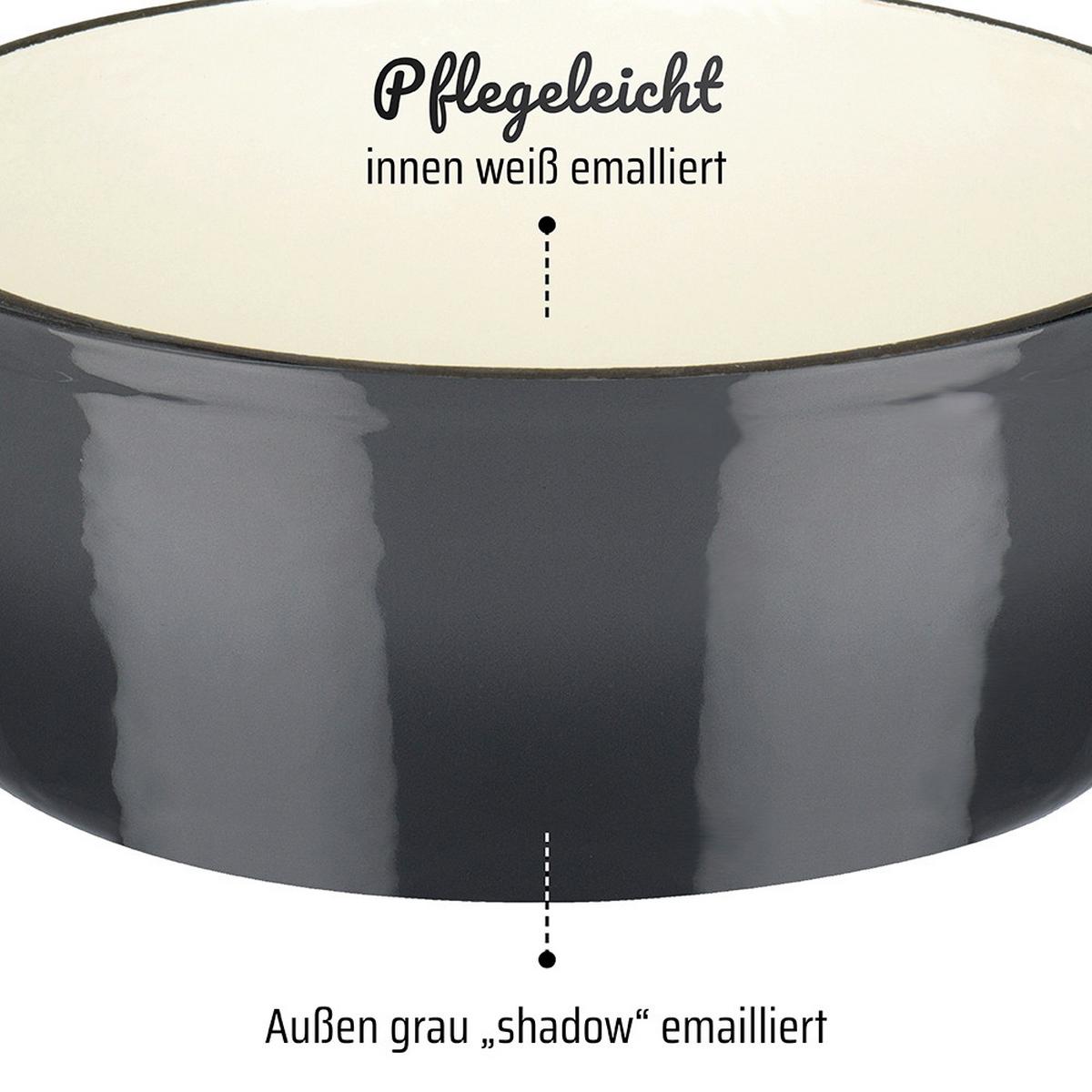 Gsw Kochtopf Grey Shadow Grau, D/h: 24x10cm - Grau, Basics, Metall (24/10cm) - GSW