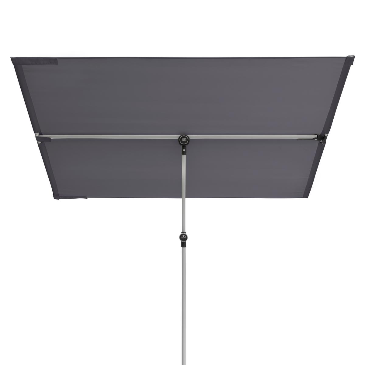 Sonnenschirm Active B/H/T: 180x270x130cm Anthrazit - Anthrazit/Alufarben, MODERN, Textil/Metall (180/270/130cm) - Doppler