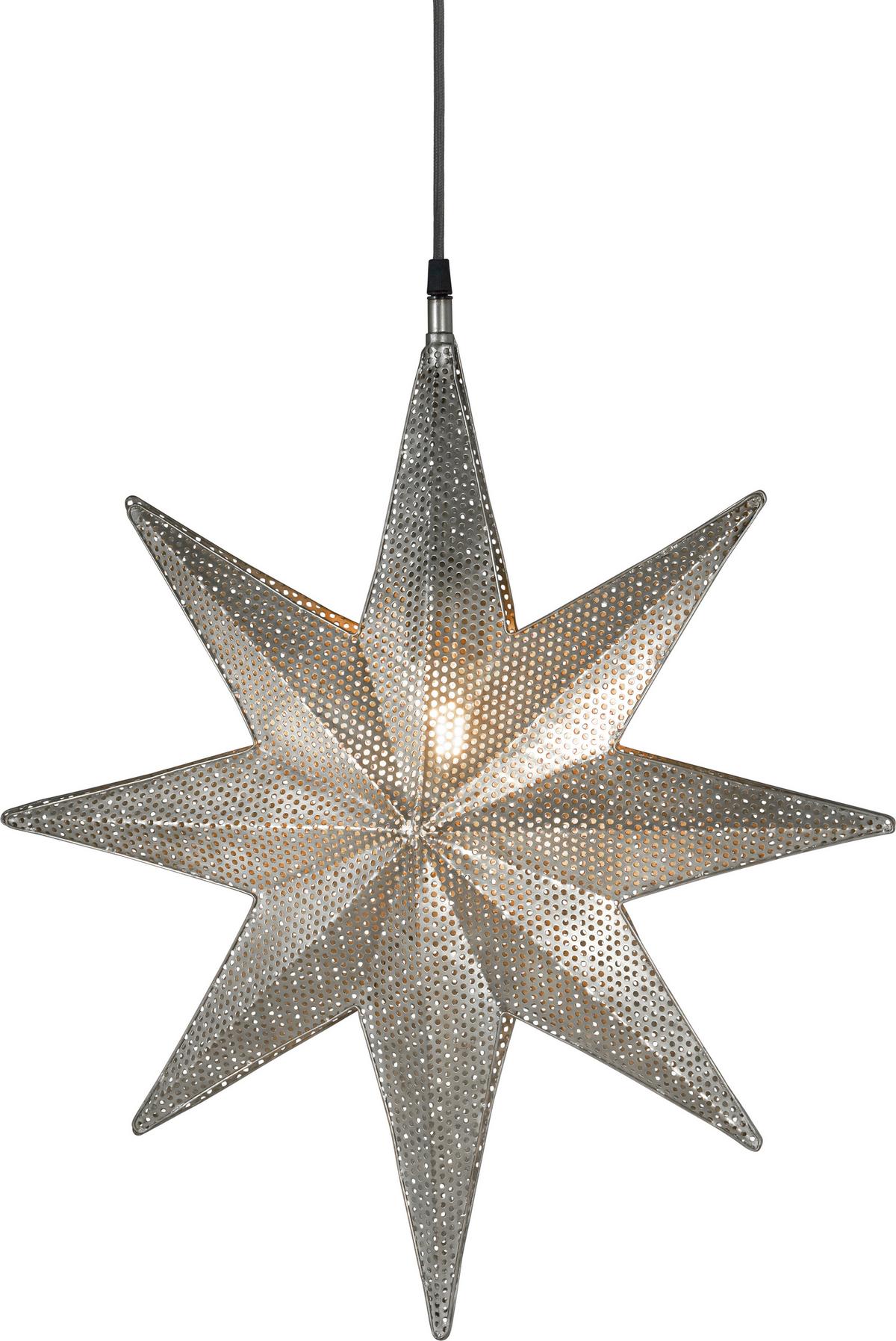 Dekostern 3424003 Capella Star - Silberfarben, Basics, Metall (40/40cm)