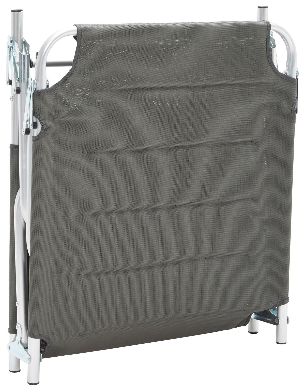 Sonnenliege Klenia Aluminium, Textil Mit Kissen - Grau, MODERN, Textil/Metall (70/45/95/200cm) - Ondega