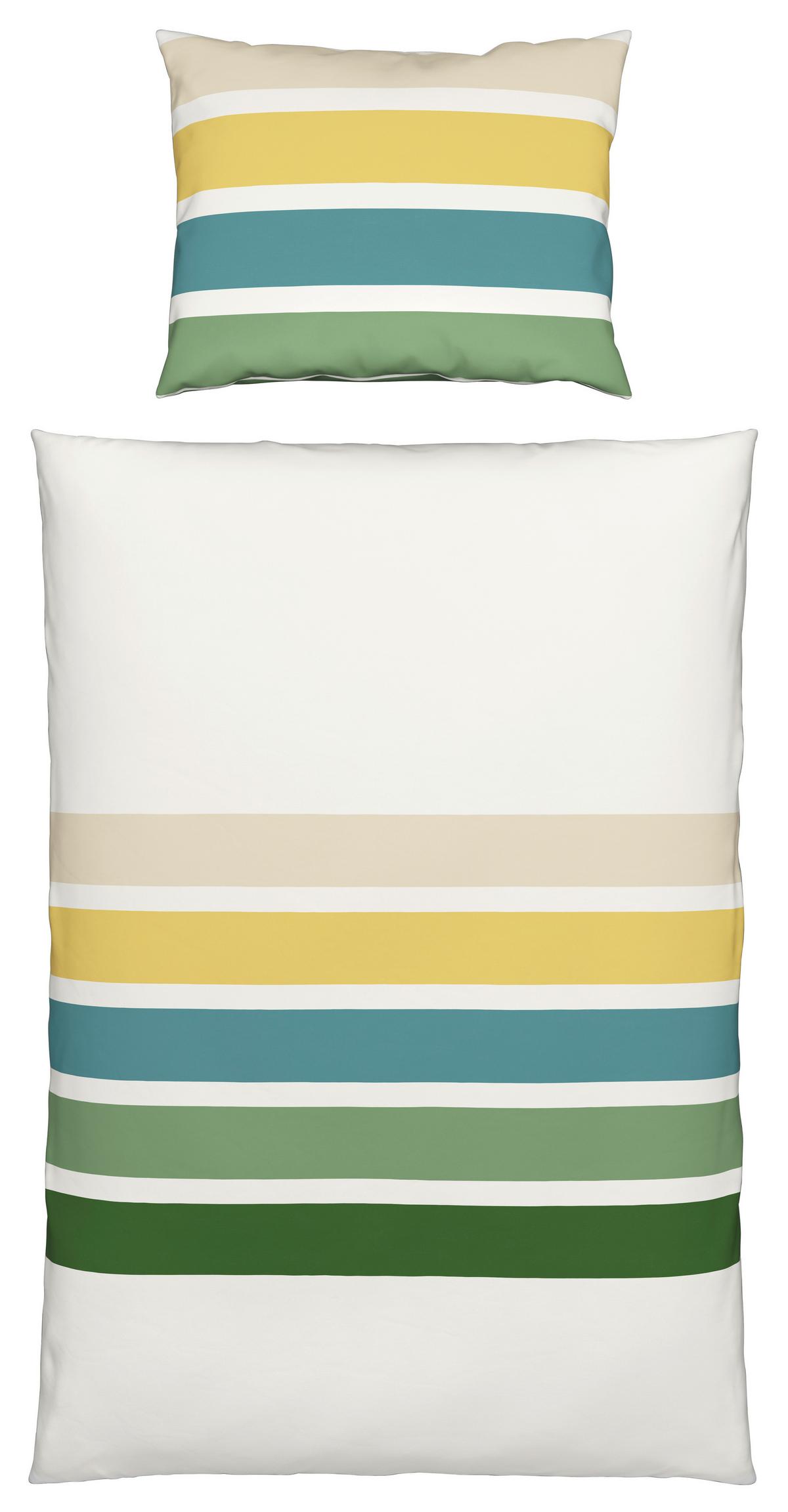 POVLEČENÍ Silke, 140/200cm - zelená/žlutá, Moderní, textil (140/200cm) - Modern Living