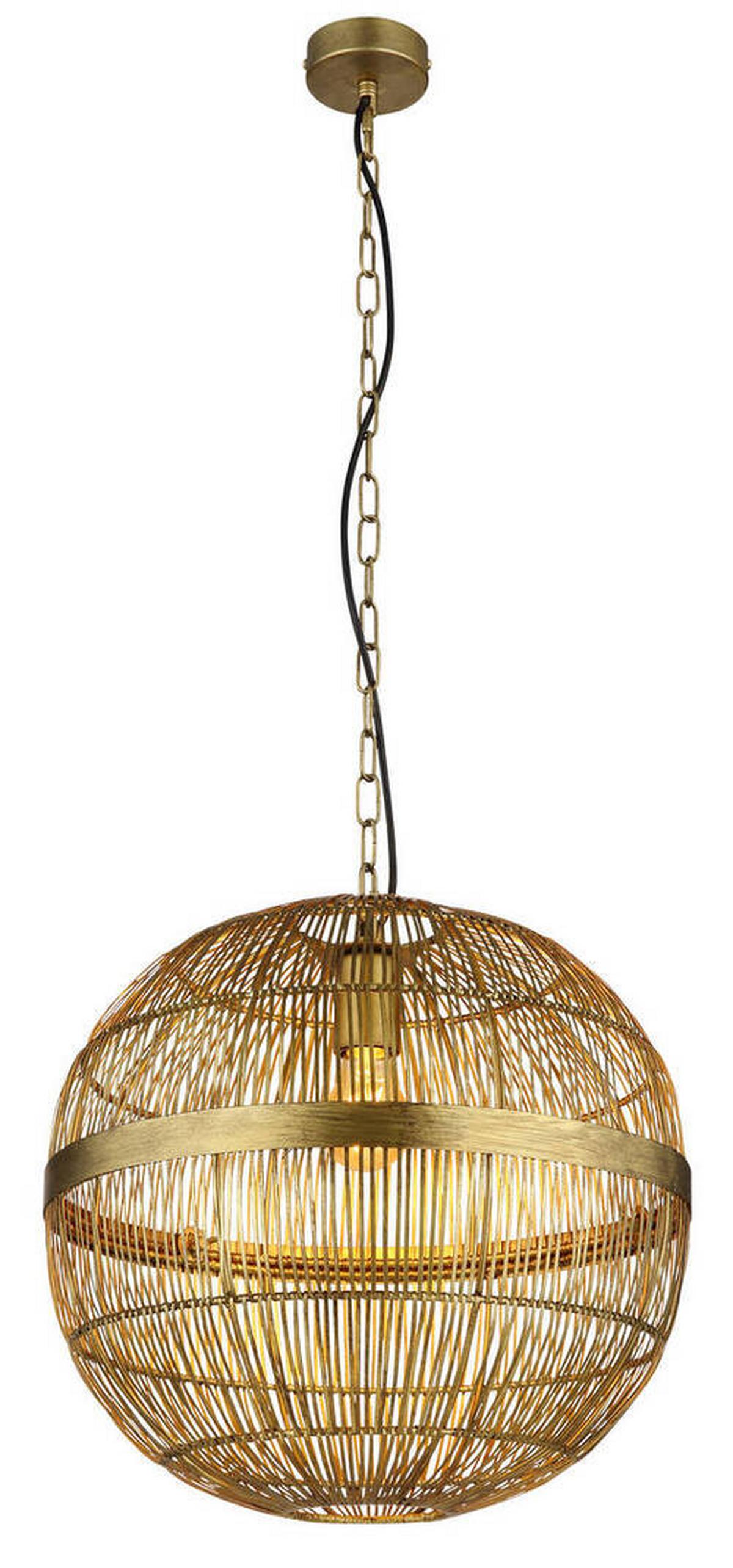 Hängeleuchte 14995h2 - Messingfarben, KONVENTIONELL, Metall (40/120cm) - Globo