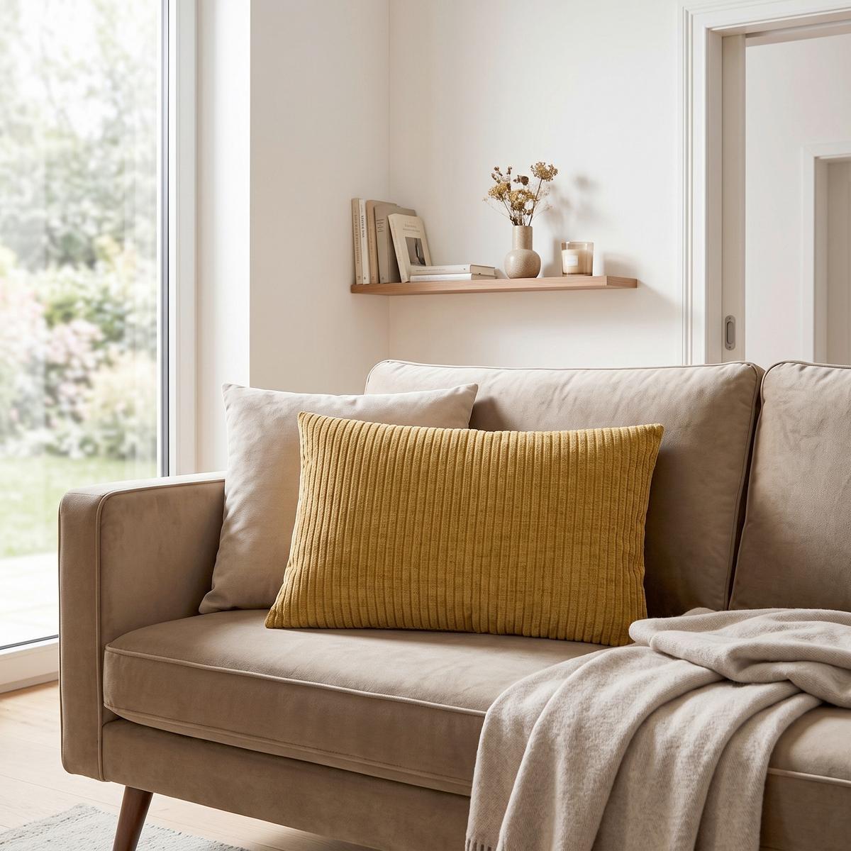 DEKORAČNÝ VANKÚŠ PABLO - zlatá, Modern, textil (40/60cm) - Premium Living