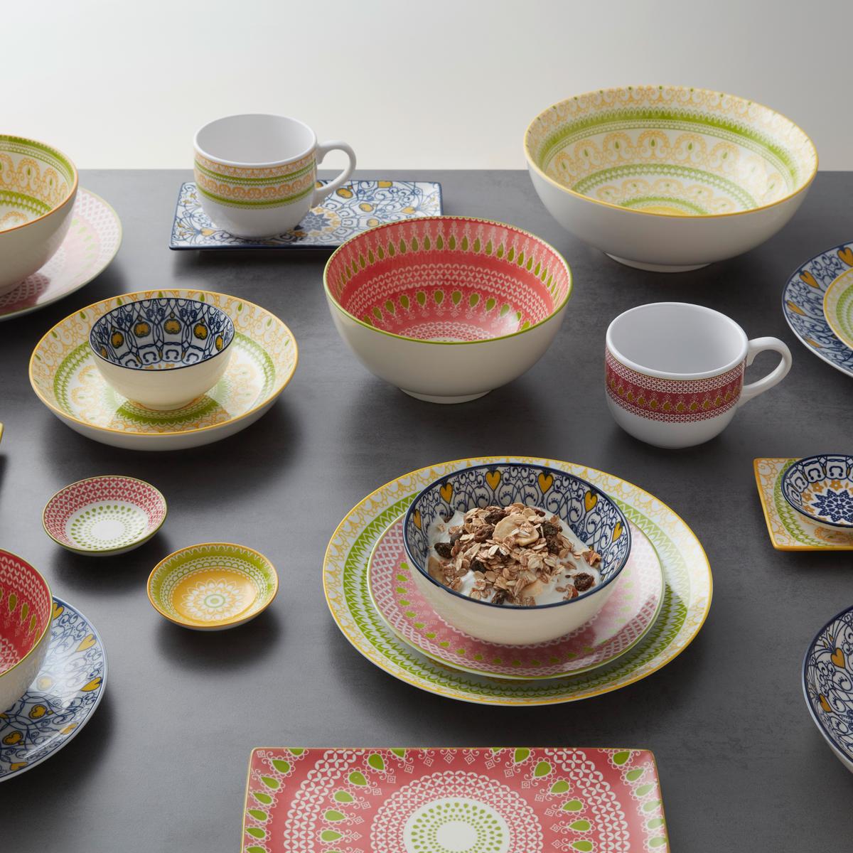 Plytký tanier Maja, Ø: 26,7cm - modrá/žltá, Lifestyle, keramika (26,7/2,7cm) - Mömax