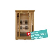 Infrarotkabine Kuppari inkl. Lieferung & Montage - Naturfarben, MODERN, Holz (120/190/105cm)