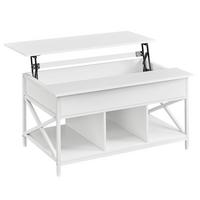 KONFERENČNÍ STOLEK BÍLÁ - bílá, Basics, kov/kompozitní dřevo (100/60/48-62cm) - Boxxx