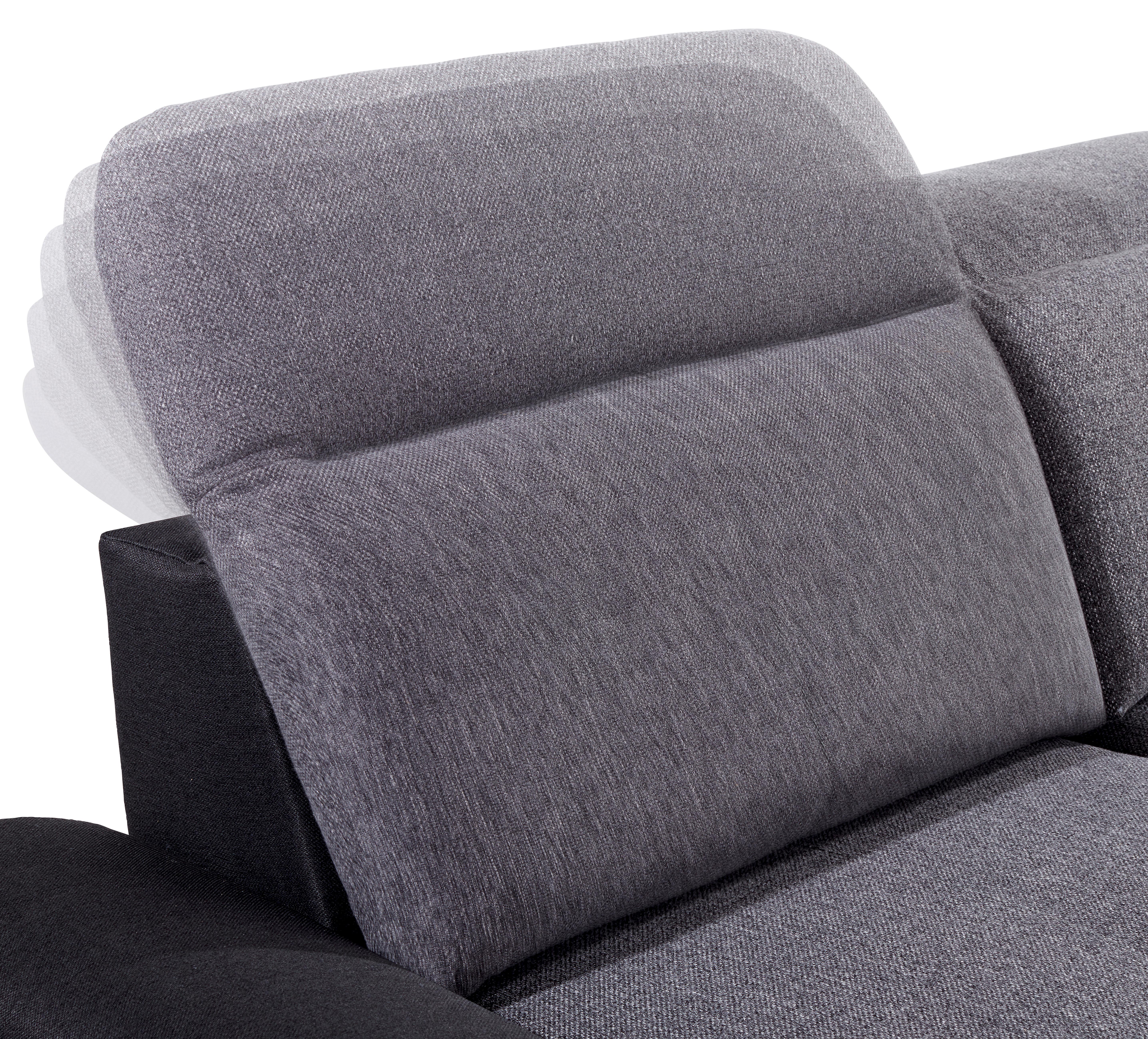 Ondega Ecksofa mit Schlaffunktion + Bettkasten Malaga, Webstoff