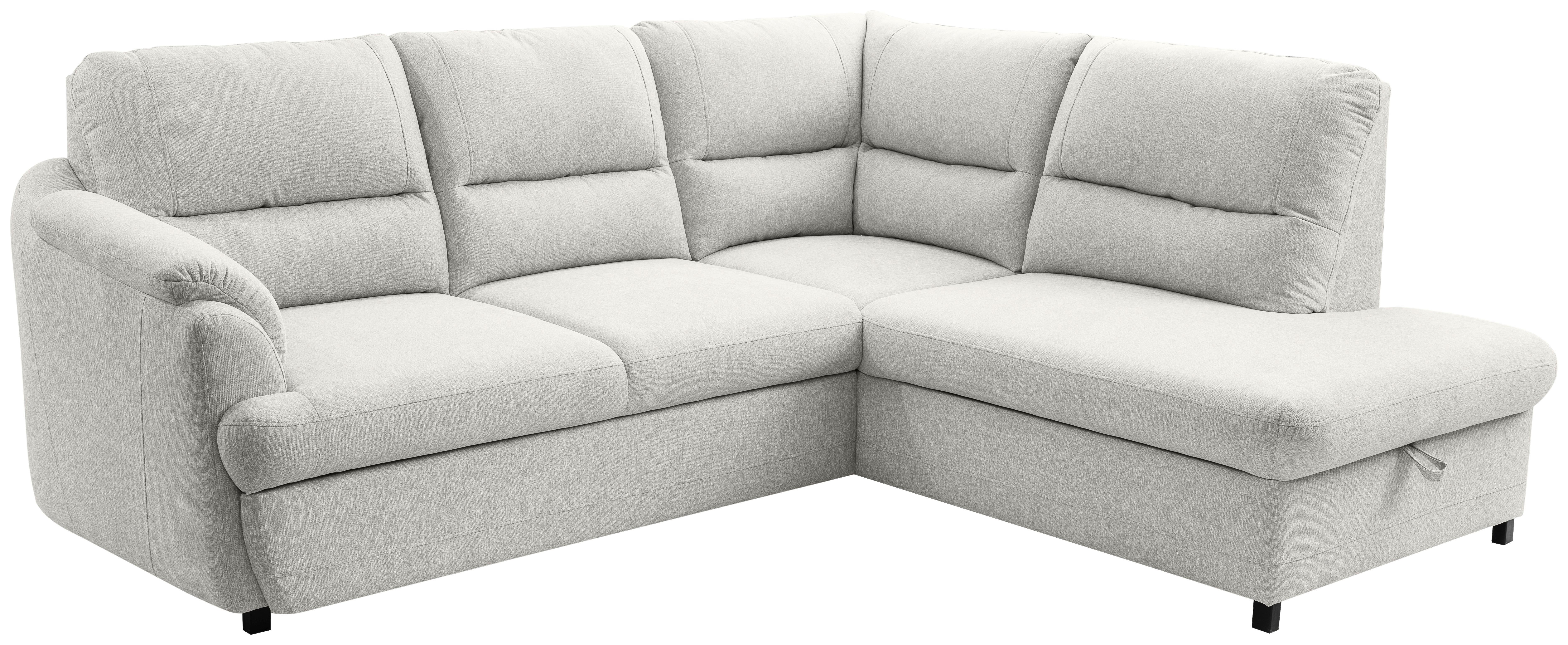 Rohová sedačka GUSTO, pravá, écru - černá/šedobéžová, Basics, dřevo/textil (240/200cm)