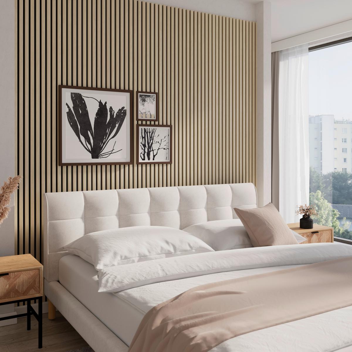 Akustický panel Rico, 60x240 - farba duba, Modern, drevo/kompozitné drevo (60/240/2,1cm)