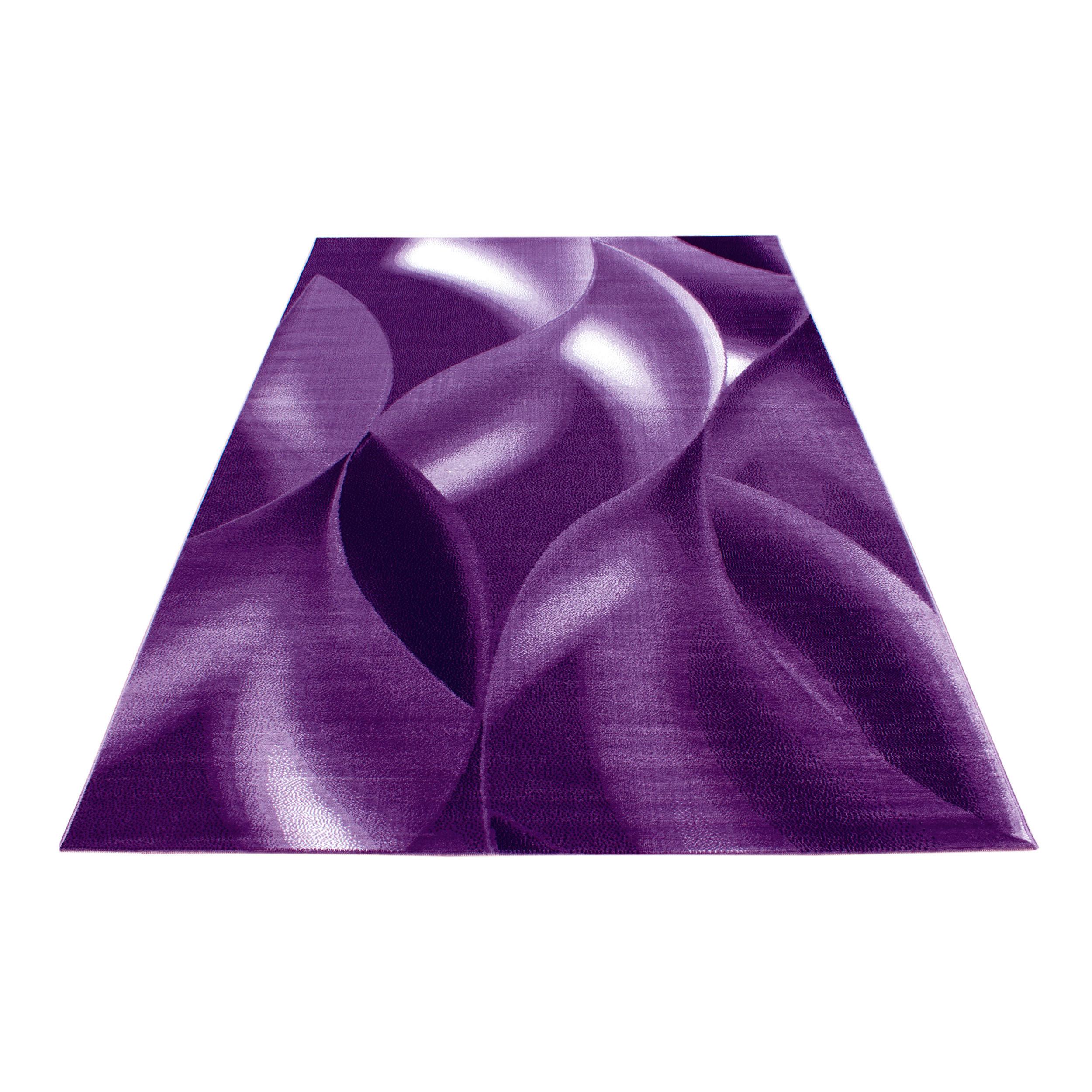 Teppich Läufer Lila/Weiß Plus 80x300 cm