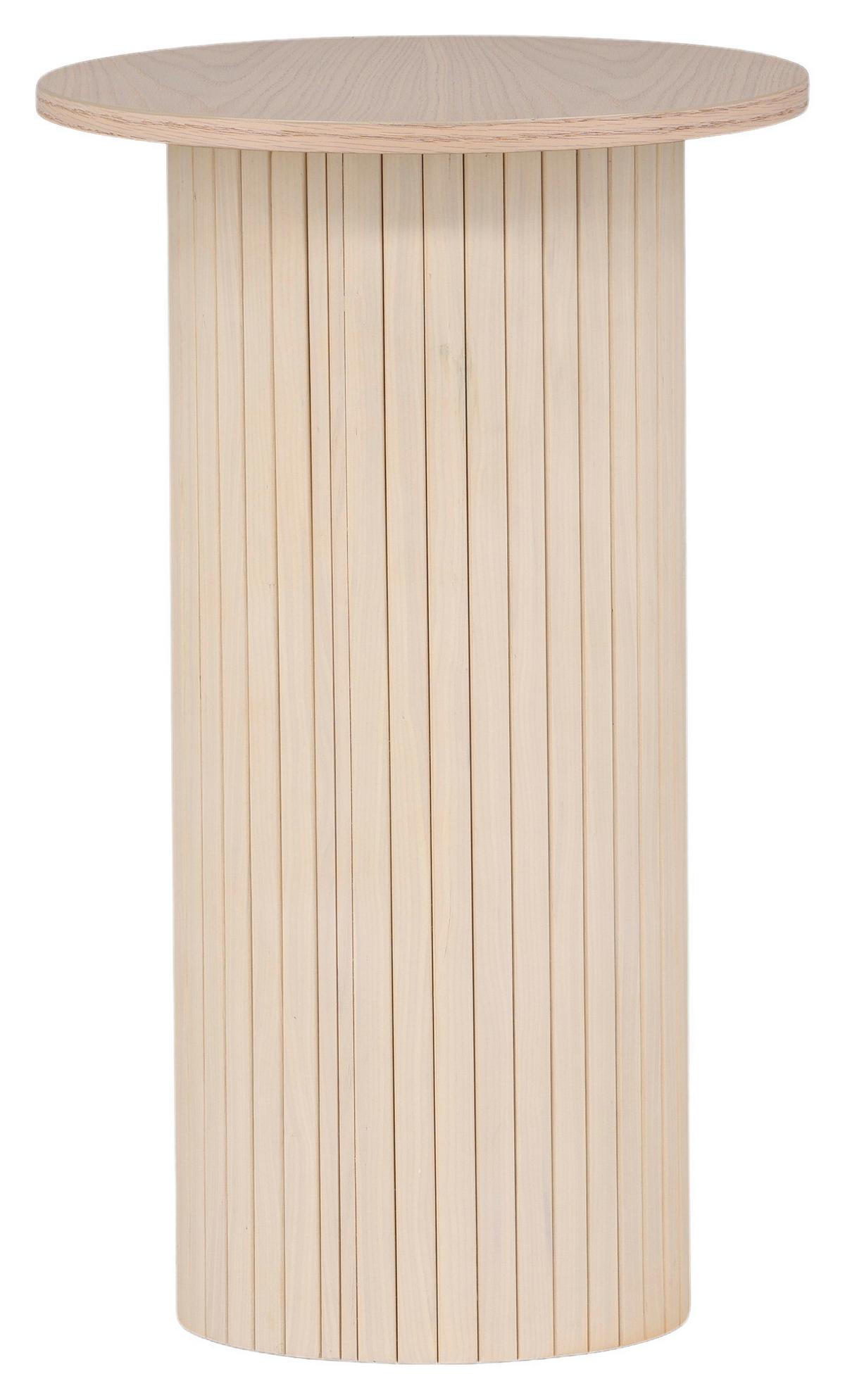Beistelltisch Bianca - Beige/Weiß, Design, Holzwerkstoff (40/40/65cm) - Livetastic