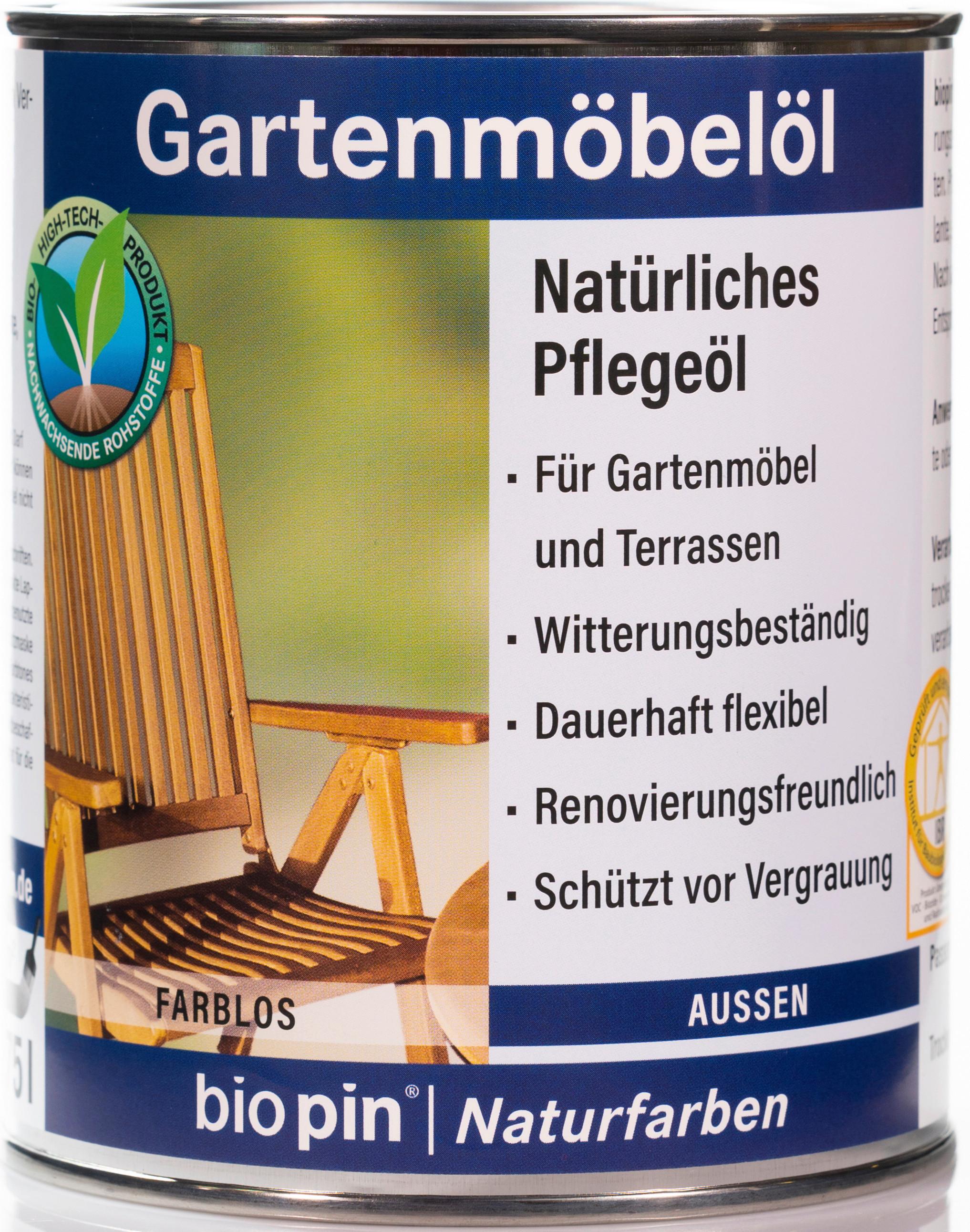 Möbelpflege Biopin Gartenmöbel Öl - Basics, Metall (0,75l)