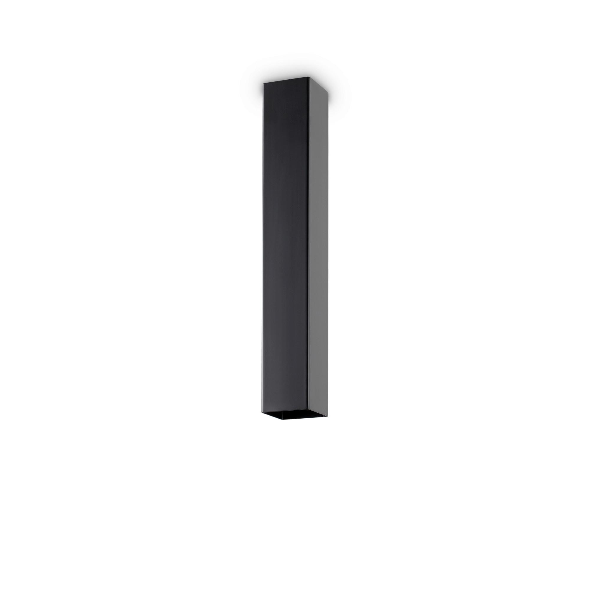 LED-Deckenleuchte Sky L: 6 cm 1-Flammig quadratisch - Schwarz, KONVENTIONELL, Metall (6/40/6cm) - Ideal Lux